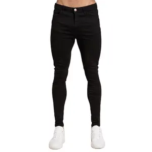 2024 Eigenmarke neue Mode Skinny Jeans schwarz Herrenhosen beschädigte Skinny Jeans für Herren