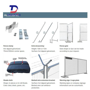 Panel de Cerca de Alambre Galvanizado Desmontable de 4 pies <span class=keywords><strong>x</strong></span> 10 pies, Valla Temporal Portátil para Construcción - Product Image 4