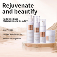 Ensemble de soins de la peau au collagène d'antilope et à l'eau de riz biologique, crème éclaircissante anti-rides pour le visage, formulée avec de l'acide hyaluronique et des ingrédients à base de plantes