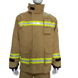 高視認性 消防士用 防火服 耐火溶接コート 油田作業用 電気絶縁キャンバス地 コットン 冬用ジャケット - Product Image 5