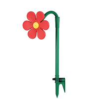 Arroseur d'irrigation agricole en plastique à 360 degrés, raccordement facile au tuyau, en forme de fleur, pour jardin, avec piquet de sol