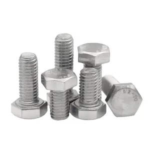 HSL ASME B18.2 สแตนเลสสตีล hex bolt น็อตและเครื่องซักผ้า ss hex bolt ไทเทเนียม hex bolt