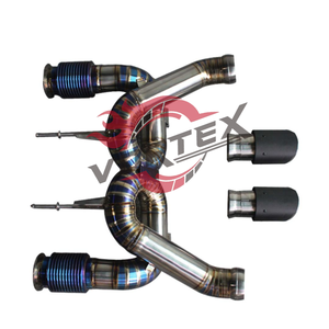 Échappement arrière turbo sans soupape Vortex Titanium avec embouts en carbone pour McLaren 720S 4.0T 2017-2019 - Product Image 3