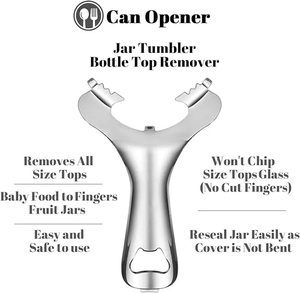 Ouvre-bocal Mason sans bosses ou dommages de couvercle Ouvre-bocal multifonctionnel Easy Twist Manuel Handheld Top Remover Ouvre-bouteille fabriqué - Product Image 4