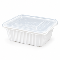 Boîte à lunch en pulpe de canne à sucre RP à paroi simple avec couvercle, diamètre 6/8/9 pouces, boîte à hamburger jetable biodégradable