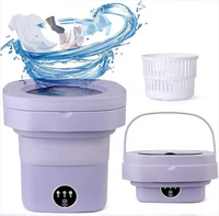 Mini-laveuse électrique portable pliable pour le repassage et le lavage pratique des sous-vêtements, chaussettes, vêtements de bébé et serviettes