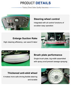 24V Lithium batterie betrieben Neue 90L/95L Boden wäscher Elektrische großflächige Flughafen boden reinigungs geräte - Product Image 6