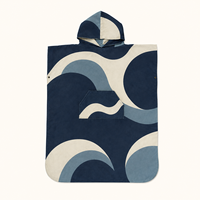 Poncho de surf en microfibre suédée, peignoir de change personnalisé imprimé, serviette de plage à capuche à séchage rapide pour la natation et le surf