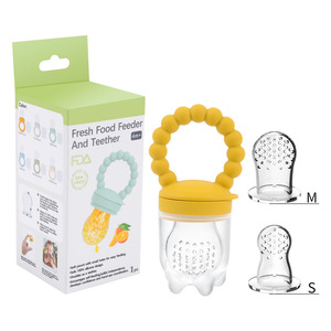 Vente en gros de tétines écologiques en silicone pour bébé 2 packs de tétines 3 en 1 à motif de fruits pour bébé drôles de dents - Product Image 2