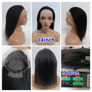 Promoción Letsfly, Peluca de Cabello Humano Virgen Brasileño 100%, Peluca Barata con Frente de Encaje Transparente 13*4, Pelucas Rizadas y Lisas para Mujeres Negras - Product Image 4