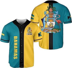 Drapeau des Bahamas personnalisé conçu uniforme de Baseball pour hommes impression à la demande sublimation maillot des Bahamas bas prix vendre en vrac maillots - Product Image 4