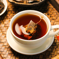 Teh Chen Pi Puer Alami, Campuran Kulit Jeruk Keprok Tua & Teh Pu-erh, 50 Kantong Piramida 200g