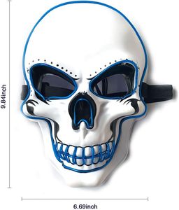 Purge Hacker Mask Scary Glow in the Dark Mask para fiesta de disfraces de <span class=keywords><strong>Halloween</strong></span>, <span class=keywords><strong>Halloween</strong></span> LED Skeleton Mask - Product Image 6