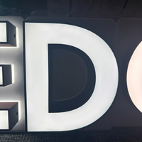 Enseigne LED extérieure commerciale personnalisée, logo en lettres 3D en acrylique LED, logo lumineux multicolore pour la publicité des magasins, des restaurants et des hôtels