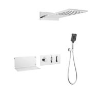 Mitigeur de douche moderne en laiton finition bronze avec thermostat, cartouche céramique, 2 fonctions eau chaude/froide