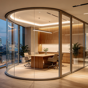 <span class=keywords><strong>Cloison</strong></span> vitrée double vitrage sans joint de 100 mm pour l'aménagement intérieur des bâtiments commerciaux et la réduction du bruit - Product Image 3