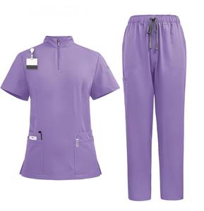 Ropa DE TRABAJO LOGOTIPO personalizado Uniforme Pantalones rectos Conjuntos médicos Uniformes de hospital Enfermera Salón de belleza dental - Product Image 1