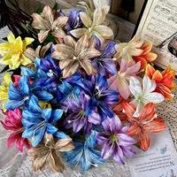 Décoration de sol en fleurs artificielles pour salle de mariage, série de couleurs printanières Little Lily 3D, pour plafond haut
