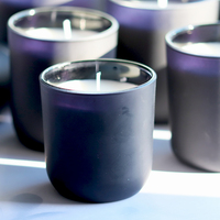 Bougie parfumée noire mate à la vente chaude, personnalisée, 3 oz, 6 oz, 8 oz, 10 oz, 12 oz, 14 oz, 16 oz, 21 oz, style café INS