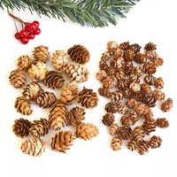 Bunga Kering Plastik Lavender Hydrangea Pakis Buah Kering Hiasan Karangan Bunga Natal Aksesoris Ornamen Hutan Kreatif DIY