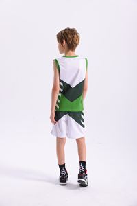 Conjunto de Uniforme de Baloncesto para Niños, Diseño Gráfico, Sin Mangas, Transpirable, Personalizado con Impresión Digital, Incluye Camiseta con Impresión Digital - Product Image 5