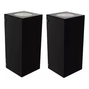 Modern 10W IP68 Black Aluminum LED Wall <b>Lamp</b> with <b>Warm</b> Light, Rectangular Design, AC 220V, Wall-Mounted Indoor Lighting, 3-Year - Product Image 6