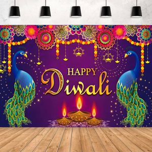 Happy Diwali Backdrop Banner India Light Festival Diwali Celebration Background Theme Party Decorations - Product Image 5