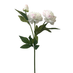 ช่อดอกโบตั๋นประดิษฐ์ สีขาวชมพู ดอกไม้ผ้าไหม ดอกตูมใหญ่ ตกแต่งบ้าน อุปกรณ์ประกอบงานแต่งงาน - Product Image 5