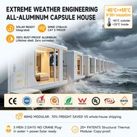 Maison Capsule Spatiale Modulaire Préfabriquée Isolée 20Ft 30Ft pour Extérieur, 2, 4 ou 5 Chambres, Portable