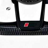 Volant en fibre de carbone avec LED compatible avec Audi TT TTS R8 A3 A4 A5 A6 A7 B8 B9 S3 S4 S5 RS3 RS5 RS7 C7 RS Q3 Q5 Q7 Q8 8V