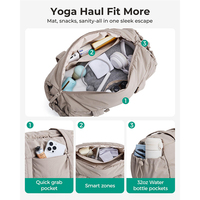 Sac de voyage matelassé personnalisé de haute qualité pour le sport, léger, en nylon gonflé, pour tapis de gym, pilates, yoga, avec compartiment humide/sec