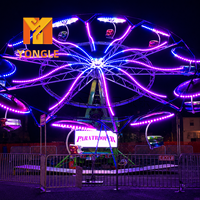 Nouvelle Conception Populaire Manège Double Volant pour 24 Personnes, Équipement de Parachutiste Passionnant pour Parc d'Attractions, Vente en Gros