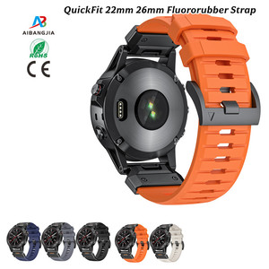 Bracelet en fluororubber pour montre connectée <span class=keywords><strong>Garmin</strong></span> Fenix 8 E 7X <span class=keywords><strong>7</strong></span> Pro <span class=keywords><strong>Epix</strong></span> Pro Gen 2 Enduro 3 QuickFit 22 mm 26 mm - Product Image 1
