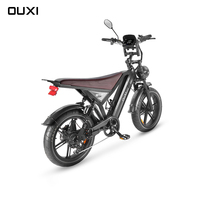 Bicicleta Eléctrica de Montaña OUXI GT20 con Llantas Gruesas de 20 Pulgadas, Batería de Litio de 48v/15AH, Frenos de Disco, para Adultos, EE. UU. y Australia