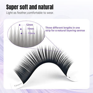 Yelix Camellia avec colle LJ LC, éventails de cils préfabriqués style chinois, extensions de cils 8-12mm, plateaux de cils - Product Image 5