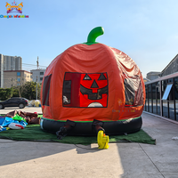 Château Gonflable Commercial Populaire avec Toboggan et Trampoline, Combo Maison de Rebond pour Halloween, Matériau PVC, Taille/Couleur Personnalisables, Garantie 3 Ans
