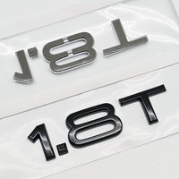 Lettres en chrome noir 3D ABS, logo 1.8T 2.0T 3.0T, autocollant imperméable pour carrosserie de voiture pour Audi A1 A2 A3 A4 A5 A6 A7 S3 S4 S5 S6 RS