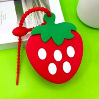 Creatieve kinderhanger cadeaus mini cartoon schattige sleutelhanger siliconen fruit portemonnee