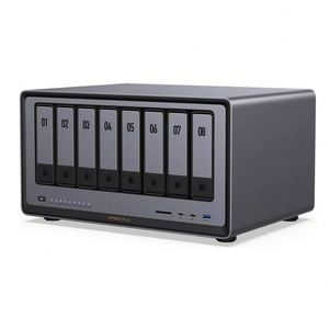 NASync DXP8800 Plus, NAS de Escritorio de 8 Bahías, CPU Intel I5 1235u de 10 Núcleos, 8GB de RAM DDR5, 128G SSD, Almacenamiento en Red (Sin Discos) - Product Image 1