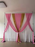 Barres transversales verticales, bases, système de tubes et de draperies, maintiennent en toute sécurité toute barre verticale à hauteur fixe pour les toiles de fond, les événements, les photomaton