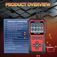 Escáner OBD2 Universal Konnwei KW340, Herramienta de Diagnóstico para Autos de 12v con Actualización de Software Gratuita en Línea