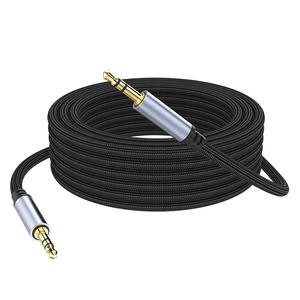 <span class=keywords><strong>สาย</strong></span>ไนลอนถักสีทองขนาด3-5-8<span class=keywords><strong>เมตร</strong></span><span class=keywords><strong>สาย</strong></span>3.5มม. ตัวผู้ไปยังตัวผู้สาย <span class=keywords><strong>AUX</strong></span> สำหรับหูฟังโทรศัพท์ในรถยนต์และไมโครโฟน<span class=keywords><strong>10</strong></span>/6 5/26 5ฟุต - Product Image 1