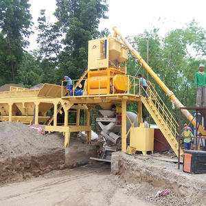 Centrale à béton mobile contrôlée par PLC, 25, 35, 50, 75 m³/h, petite centrale à béton portable à vendre aux Philippines - Product Image 6