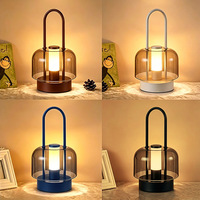 Lampe de bureau rechargeable en métal, lumière portable, 3 couleurs, luminosité réglable, commande tactile, type-C, lumière d'ambiance nocturne