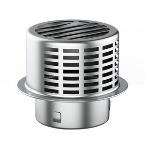 מכסה צינור צמוד קיר לעבות עמיד לרוח נירוסטה כיסוי אוורור אוורור מכסה מנוע מצופה אבקה - Product Image 2