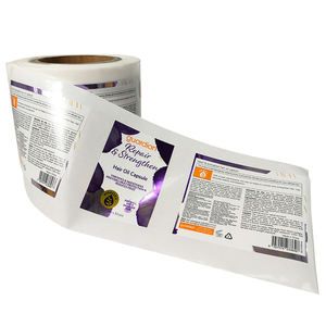 Étiquettes transparentes en BOPP personnalisées et imperméables pour capsules d'huile capillaire, compléments capillaires et emballages de produits de beauté - Product Image 1