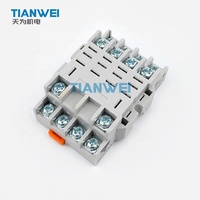Carlo Gavazzi ZPY14A Socle de relais 14 broches à bornes à vis 10A 400VAC pour relais électromécanique RPY 4PDT Montage sur rail DIN