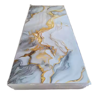 Panneaux muraux en PVC brillant effet marbre, élégants et résistants à l'eau, pour salon, chambre à coucher, décoration intérieure, provenant de Chine