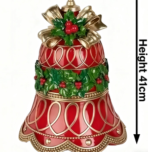 Cloche de Noël rouge de haute qualité en résine, artisanat décoratif de Noël, cadeaux de Noël parfaits et décoration intérieure - Product Image 6