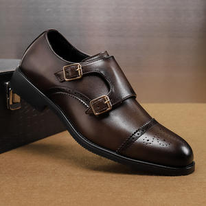 Mens Dress Shoes Italian Offices New Products <b>Buckle</b> <b>Strap</b> Fashion Style Men's Business Brogue Shoes for Men - Product Image 1